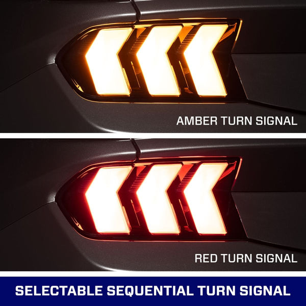 Form Lighting 2024+ Ford Mustang S650 Sequential LED Tail Lights Smoked (Pair)