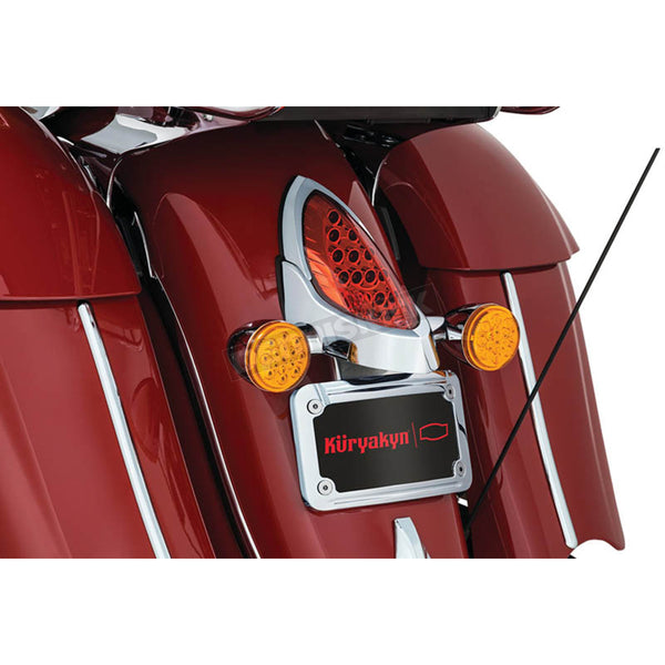 Kuryakyn L.E.D. Curved License Plate Frame with Mount Indian Motorcycles