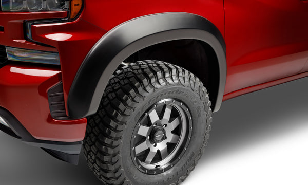 Bushwacker 2019 + Chevrolet Silverado Extend-A-Fender Style Flares 4pc 78.8 Bed - Black