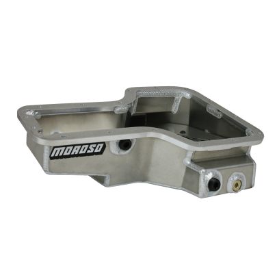 Moroso Lotus/Toyota 1ZZ/2ZZ Road Race Baffled Wet Sump 6qt Stock Depth Aluminum Oil Pan