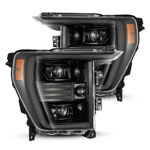 AlphaRex 2021 + Ford F150 PRO-Series Projector headlights Alpha-Black w/Activ Light/Seq Signal