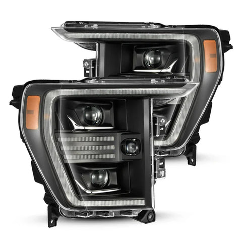 AlphaRex 2021 + Ford F150 PRO-Series Projector Headlights Black w/Activ Light/Seq Signal