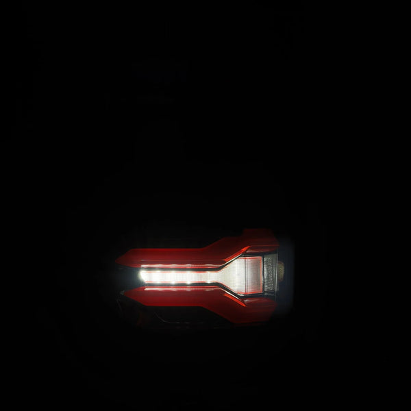 AlphaRex 2021 - 2023 Ford F-150 LUXX LED Taillights - Black Red w/ BLIS