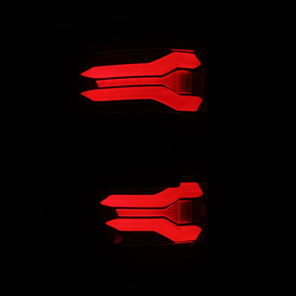 AlphaRex 2021 - 2023 Ford F-150 LUXX LED Taillights - Black Red w/ BLIS