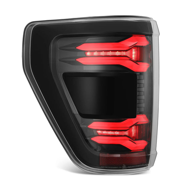 AlphaRex 2021 - 2023 Ford F-150 LUXX LED Taillights - Alpha-Black w/ BLIS