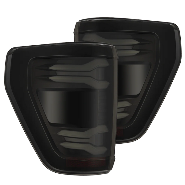 AlphaRex 2021 - 2023 Ford F-150 LUXX LED Taillights - Black w/ BLIS