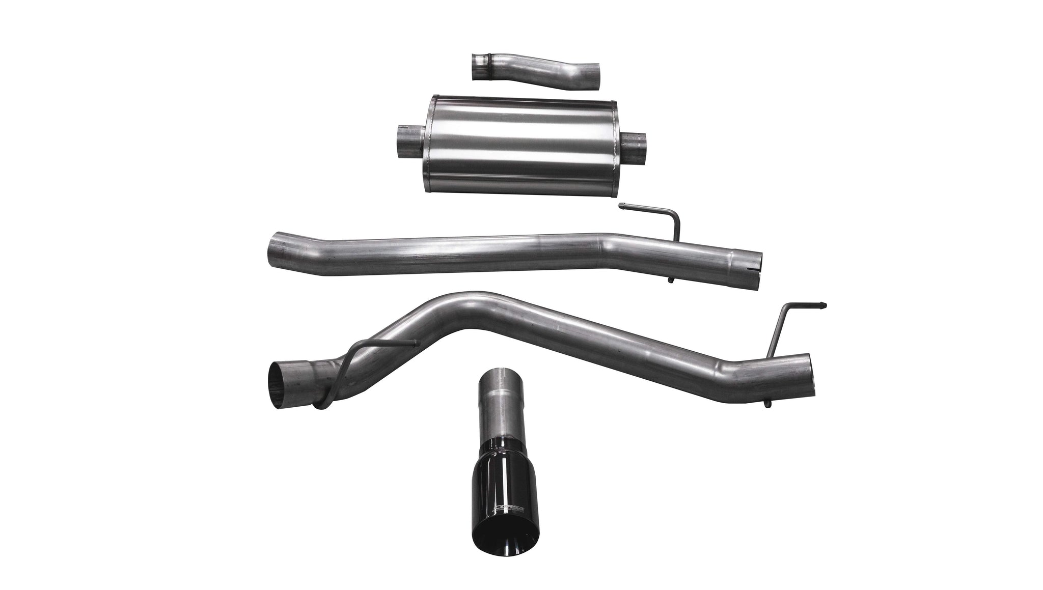 Corsa 2020 + Jeep Gladiator JT 3.6L, Single Side Exit Cat-Back Exhaust System w/ Single 4in Black Tip