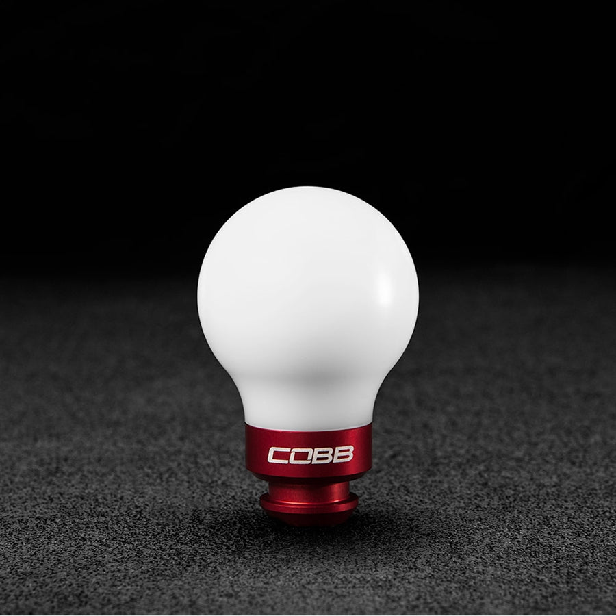 Cobb Subaru 5-Speed COBB Knob - White w/ Race Red - 2002 - 2014 WRX