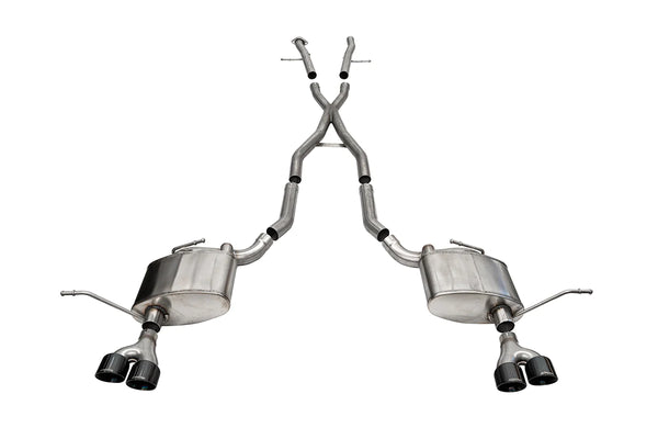 Corsa 2014 -2021 Jeep Grand Cherokee 5.7L Summit Xtreme 2.5in Cat-Back Dual Rear Exit w/Twin 4in Black PVD Tips