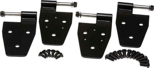 Kentrol 1997-2002 Jeep Wrangler TJ Door Hinge Set 4 Pieces - Powdercoat Black