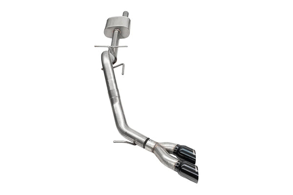 Corsa 2024 + Ford Ranger 3in Cat-Back Exhaust 4in Black PVD Pro-Series Slash Cut Twin Tip