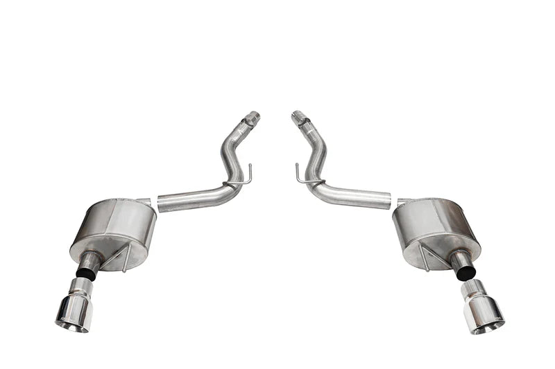 Corsa 2024 + Ford Mustang Sport Axle-Back Dual Rear Exit with 4.5in Polished Pro-Series Tips