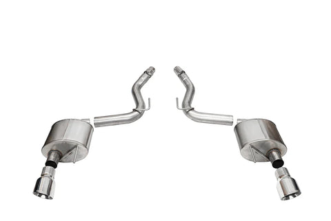 Corsa 2024 + Ford Mustang GT Touring Axle-Back Dual Rear Exit with 4.5in Pro Series Polished Tips