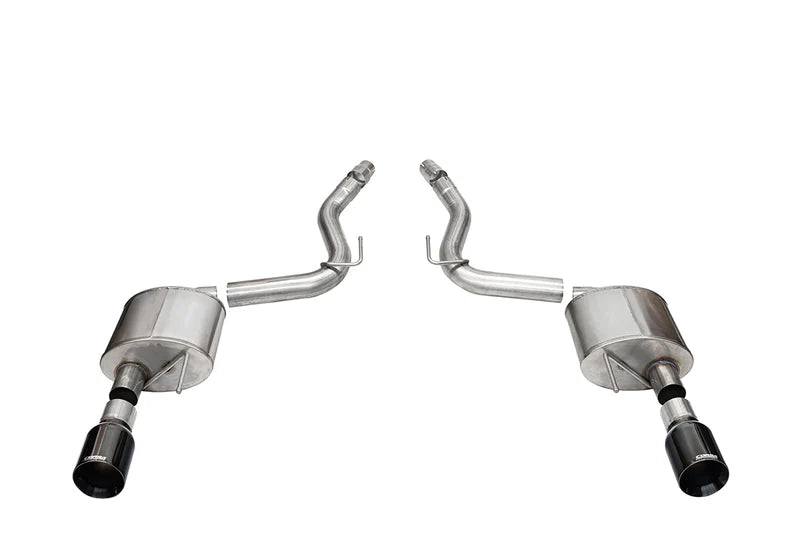 Corsa 2024 + Ford Mustang GT Sport Axle-Back Dual Rear Exit with 4.5in Straight Cut Black PVD Tips