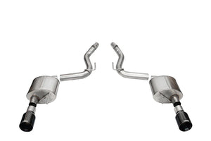 Corsa 2024 + Ford Mustang GT Sport Axle-Back Dual Rear Exit with 4.5in Straight Cut Black PVD Tips