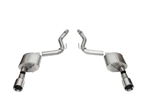 Corsa 2024 + Ford Mustang GT Sport  Axle-Back Dual Rear Exit with 4.5in Straight Cut Polished Tips