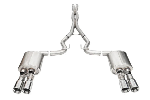 Corsa Xtreme Valved 2024+ Ford Mustang V8 5.0L 3in Cat-Back Exhaust System w/ Twin 4in Polished Straight Tips