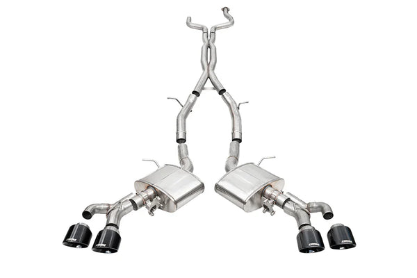 Corsa 2022 + Cadillac CT4-V Blackwing 3in Active Valve Cat-Back Exhaust - 4.5in Black Tip