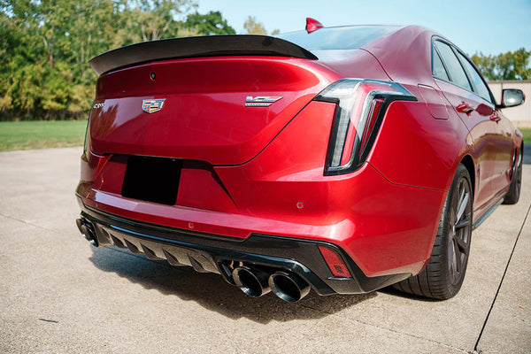 Corsa 2022 + Cadillac CT4-V Blackwing 3in Active Valve Cat-Back Exhaust - 4.5in Black Tip