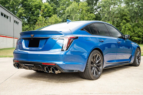 Corsa 2022 + Cadillac CT5-V Blackwing 3in. Cat-Back w/ Active. Exhaust Double. X-Pipe Twin 4.5in. Black Tips