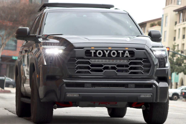 AlphaRex 2022 + Toyota Tundra / Sequoia NOVA-Series Headlights Alpha-Black w/White DRL