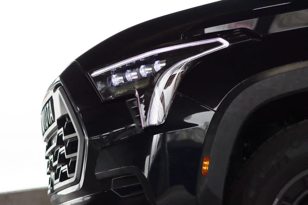 AlphaRex 2022 + Toyota Tundra / Sequoia NOVA-Series Headlights Alpha-Black w/White DRL
