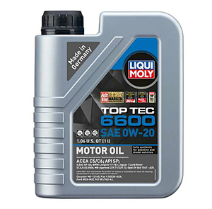 LIQUI MOLY 5L Top Tec 6600 Motor Oil SAE 0W20 ( 4 Pack )