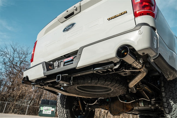 Corsa 2022-2025 Ford F-150 5.0L Tremor / 2024+ F-150 Lariat 5.0L SuperCrew/5.5ft Bed V8 Xtreme Cat-Back Dual Rear Exit-Black PVD