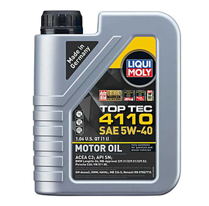 LIQUI MOLY 5L Top Tec 4110 Motor Oil SAE 5W40 (4 Pack)