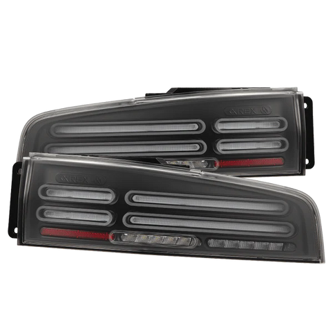 AlphaRex 2023 + Nissan Z Nova-Series Quad-Loop Style Prismatic LED Tail Lights - Black