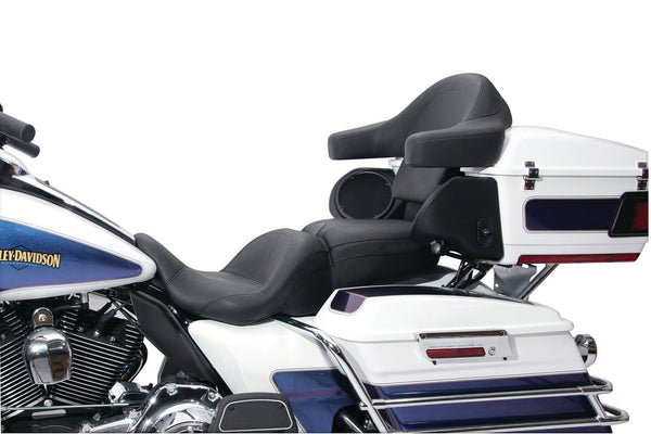 Mustang Lowdown™ Touring One-Piece Seat for Harley-Davidson Electra Glide Standard, Road Glide, Road King; Street Glide 2008-2021, Original, Black, Reduced Reach
