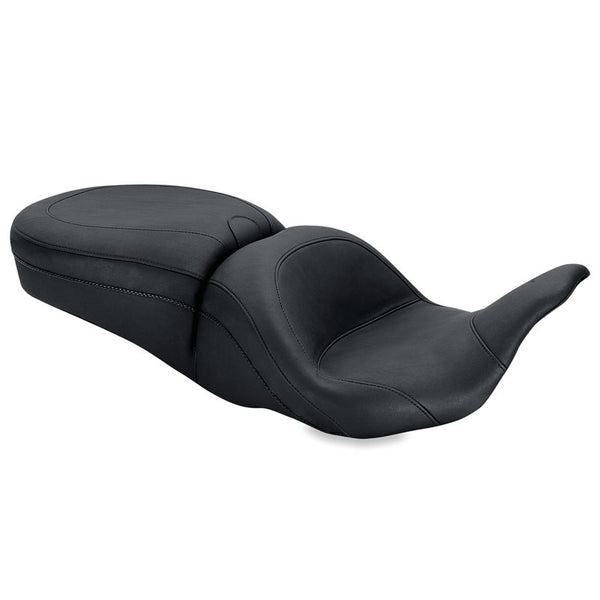 Mustang Lowdown™ Touring One-Piece Seat for Harley-Davidson Electra Glide Standard, Road Glide, Road King; Street Glide 2008-2021, Original, Black, Reduced Reach