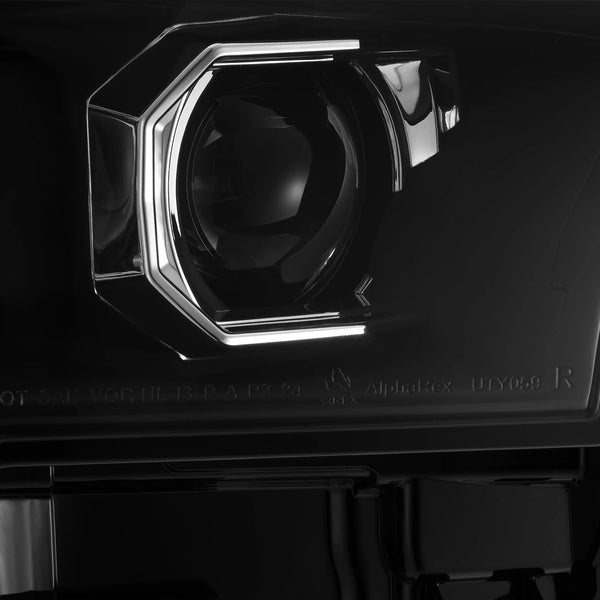 AlphaRex 2024 + Toyota Tacoma / 2025 + 4Runner LUXX-Series Projector Headlights (Pair) - Black w/Activation Light