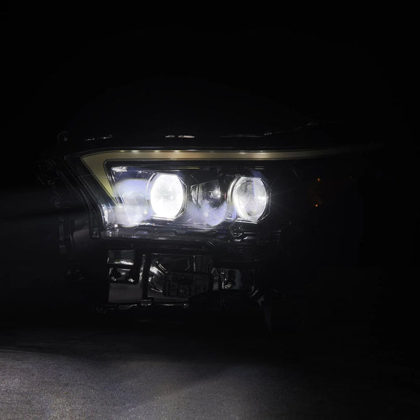 AlphaRex 2024 + Toyota Tacoma / 2025 + 4runner LUXX-Series LED Proj Headlights Alpha Black w/Actv Light & Seq. Sig + DRL