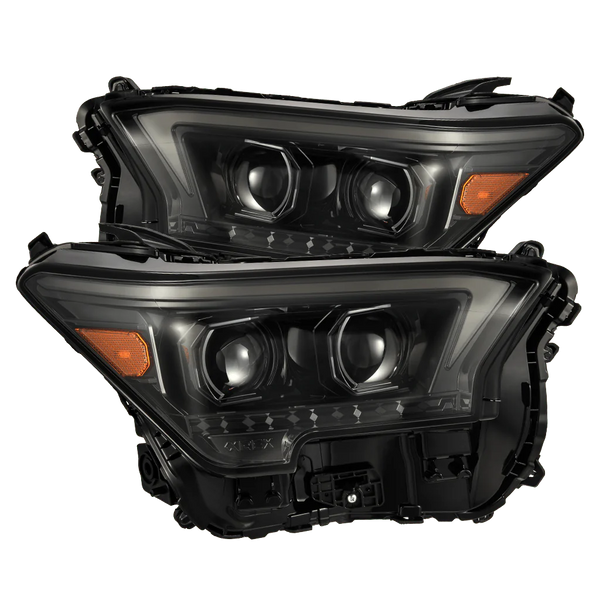 AlphaRex 2024 + Toyota Tacoma / 2025 + 4runner LUXX-Series LED Proj Headlights Alpha Black w/Actv Light & Seq. Sig + DRL
