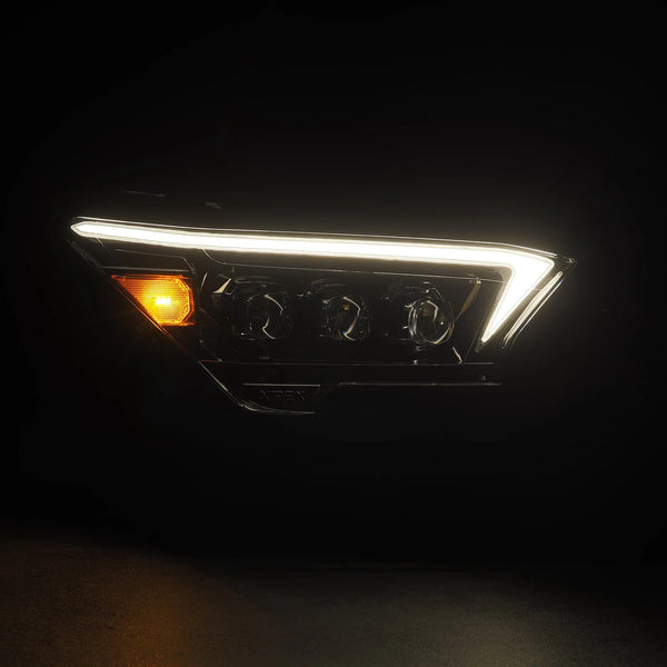 AlphaRex 2024+ Toyota Tacoma OG-Style NOVA-Series LED Proj Headlights Alpha-Blk w/Actv Light & Seq. Sig + DRL