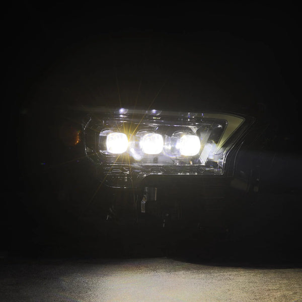 AlphaRex 2024+ Toyota Tacoma OG-Style NOVA-Series LED Proj Headlights Alpha-Blk w/Actv Light & Seq. Sig + DRL