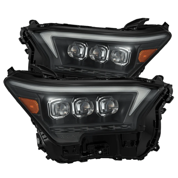 AlphaRex 2024+ Toyota Tacoma / 2025 + 4Runner NOVA-Series LED Proj Headlights Black w/Actv Light & Seq. Sig + DRL
