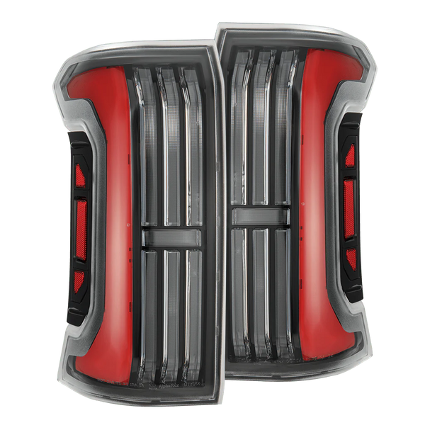 AlphaRex 2024 + Toyota Tacoma NOVA-Series LED Prismatic Tail Lights - Black Red