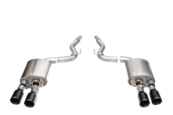Corsa 2024+ Ford Mustang Dark Horse 5.0L 3in Dual Rear Axle-Back w/Twin Straight Cut 4.5in Black PVD Straight Tip