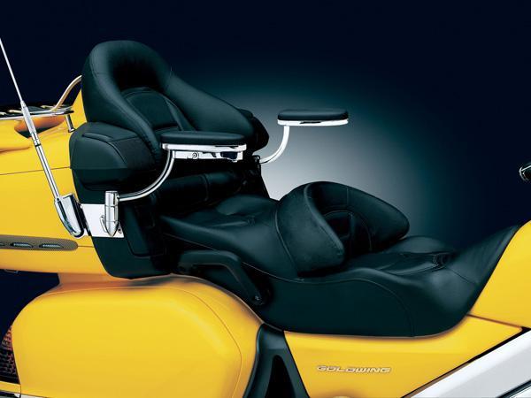 Kuryakyn Chrome / Black Passenger Armrest - 2001 - 2008 Honda GL1800 Gold Wing