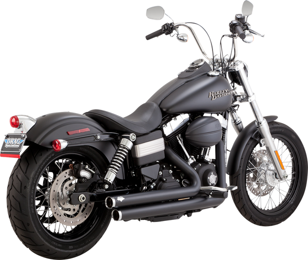 Vance & Hines Harley Davidson Dyna 2012 - 2017 Shortshots Staggered Black PCX Full System Exhaust