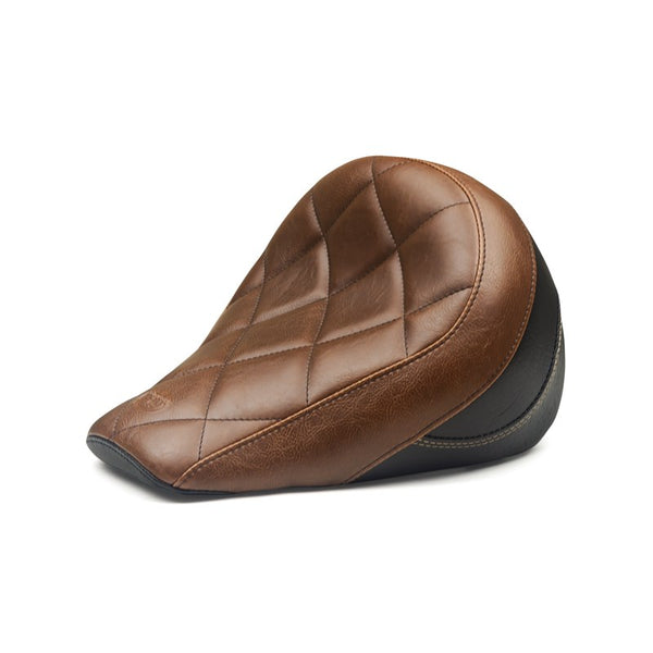 Mustang 2018 - 2021 Indian Scout Bobber Standard Touring Solo Seat Diamond Stitch - Brown
