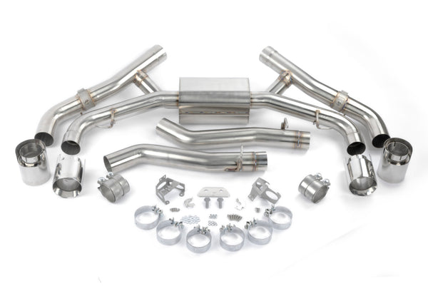 Dinan 2020 - 2026 BMW X5 M/ X6 M (F95/F96) Valved Axleback Exhaust System - Polished Tips