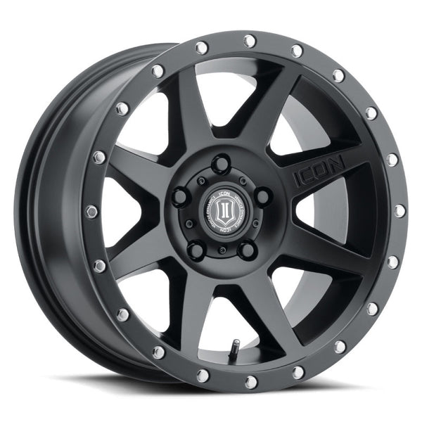 ICON Rebound 17x8.5 5x5.5 (5x139.7) 0mm Offset 4.75in BS Satin Black Wheel