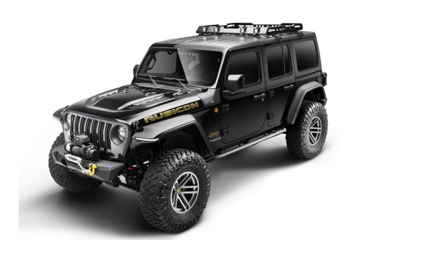 Bushwacker 2018 + Jeep Wrangler JL (2-Door & 4-Door) Hyperform Flat Style Flares 4pc - Black