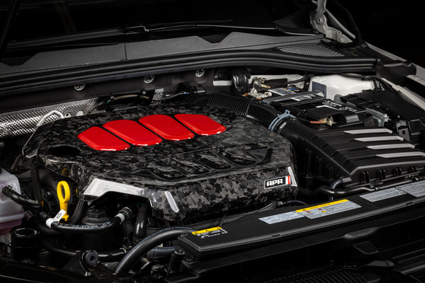 APR 2022 - 2026 Audi A3 / S3 / GTi / Golf R Engine Cover Gloss - Forged Carbon Fiber