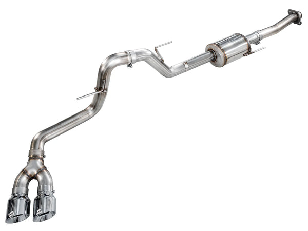 AWE 2021 - 2025 Ford F150 (14th Gen Reg Cab) Cat-Back Exhaust - 4.5in Dual Side Exit Chrome Tips