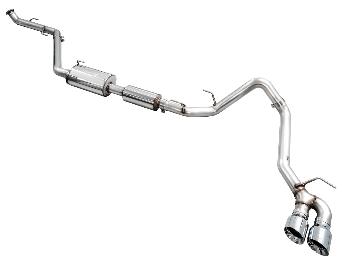 AWE Exhaust for 2024 + 4th Gen Toyota Tacoma Dual Chrome Silver Tips