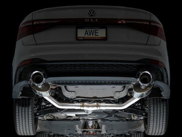 AWE 2022 + Volkswagen Jetta GLI Touring Edition Exhaust - Chrome Silver Tips